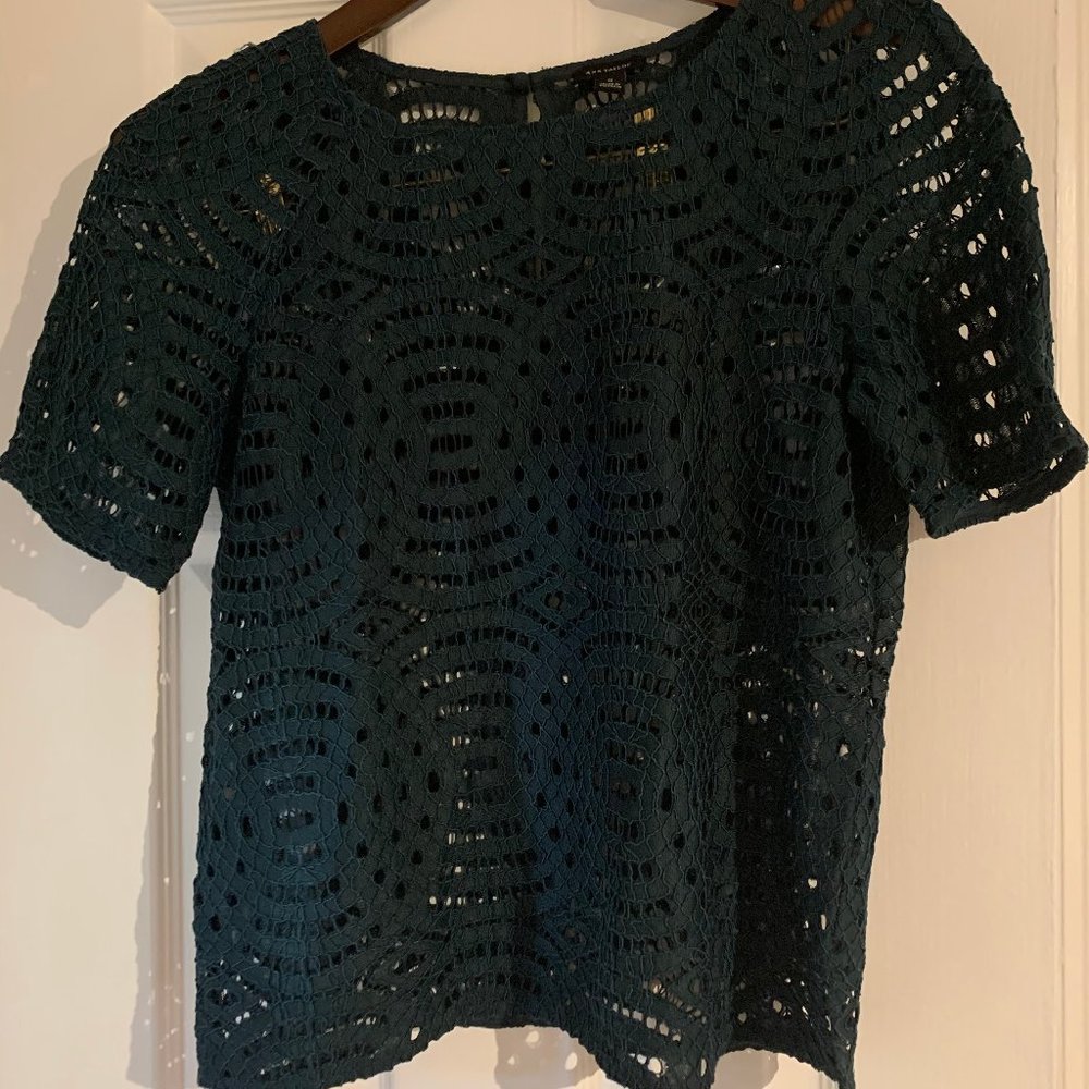Ann Taylor Emerald Green Top Sz Small